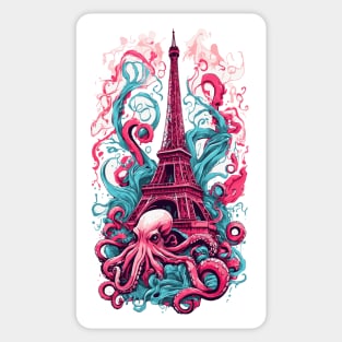 Giant Octopus Wrath on Eifel Tower Sticker